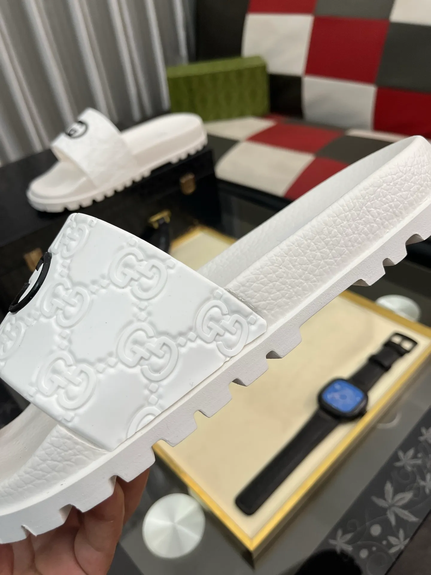 Men's men's shoes💰260⌚️⌚️ＧＵＣＣＩ.Gucci.Official website 1:1 popular slippers hot sale! Original original material 🩴 SIZE: 38-46 (45.46 non-refundable)